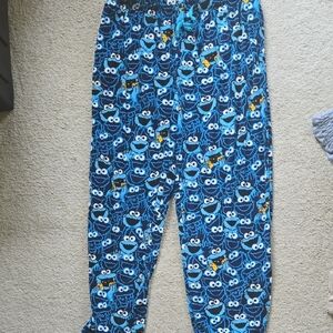 Sesame Street Blue and Black Pajama Bottoms for Comfort and Style